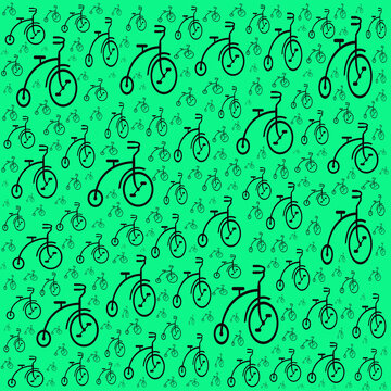 Abstract penny farthing design