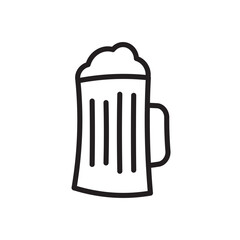 Beer glass vector icon. Beer glass flat sign design. Fresh isolated beer symbol pictogram. UX UI icon