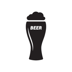 Beer glass vector icon. Beer glass flat sign design. Fresh isolated beer symbol pictogram. UX UI icon