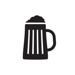 Beer glass vector icon. Beer glass flat sign design. Fresh isolated beer symbol pictogram. UX UI icon