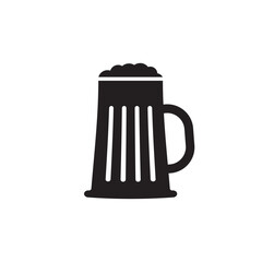 Beer glass vector icon. Beer glass flat sign design. Fresh isolated beer symbol pictogram. UX UI icon