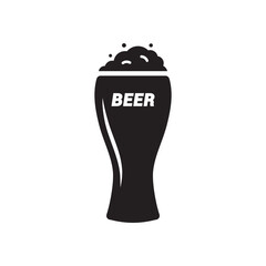 Beer glass vector icon. Beer glass flat sign design. Fresh isolated beer symbol pictogram. UX UI icon