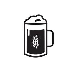 Beer glass vector icon. Beer glass flat sign design. Fresh isolated beer symbol pictogram. UX UI icon