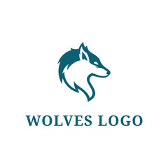 wolf head logo icon vector illustration