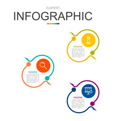 vector infographic two curve arrow lines opposite each other elements template block. used for process diagram, presentation, working flow, information layout, banner, chart, and graph.