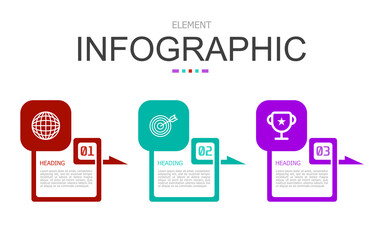 vector infographic square with arrow line cross elements template block. used for process diagram, presentation, working flow, information layout, banner, chart, and graph.