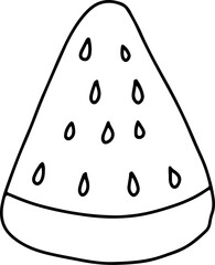 Summer doodle cute hand drawn elements for coloring page