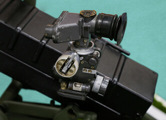 The sight of a sniper weapon at the exhibition.