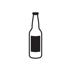 Beer bottle vector icon. Beer flat sign design. Beer bottle symbol pictogram. UX UI icon