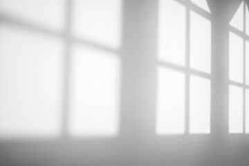 empty white room with shadow overlay