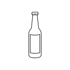 Beer bottle vector icon. Beer flat sign design. Beer bottle symbol pictogram. UX UI icon