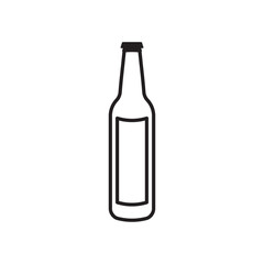 Beer bottle vector icon. Beer flat sign design. Beer bottle symbol pictogram. UX UI icon