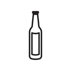 Beer bottle vector icon. Beer flat sign design. Beer bottle symbol pictogram. UX UI icon