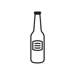 Beer bottle vector icon. Beer flat sign design. Beer bottle symbol pictogram. UX UI icon