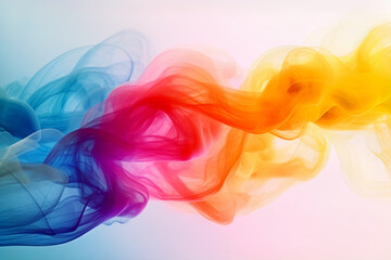 Abstract background with colored blurred smoke. Universal bright background.
