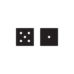 Dice vector icon. Dice cube flat sign design. Casino dices symbol pictogram. Domino icon. UX UI icon