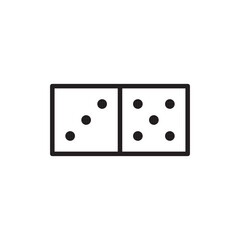 Dice vector icon. Dice cube flat sign design. Casino dices symbol pictogram. Domino icon. UX UI icon