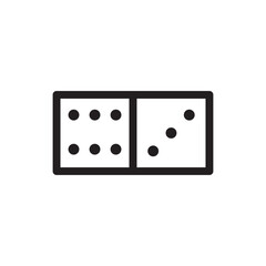 Dice vector icon. Dice cube flat sign design. Casino dices symbol pictogram. Domino icon. UX UI icon
