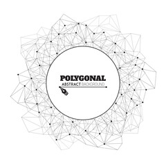 Abstract triangle pattern. Polygonal shape. Vector illustration for your design.