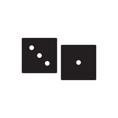 Dice vector icon. Dice cube flat sign design. Casino dices symbol pictogram. Domino icon. UX UI icon