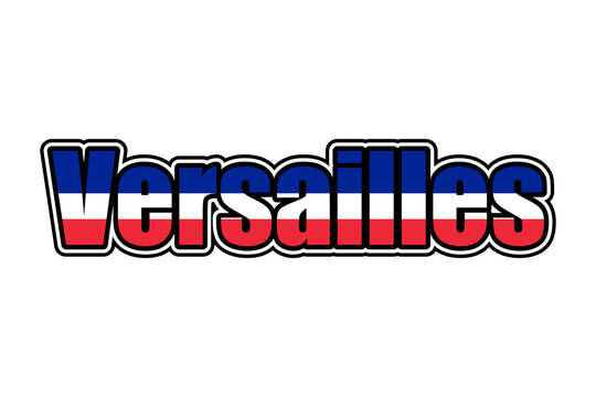 Versailles sign icon with French flag colors