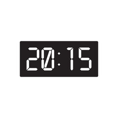 Digital alarm clock vector icon. Electronic watch flat sign design. Digital clock time symbol pictogram. UX UI icon