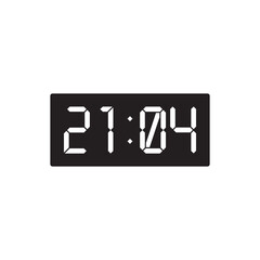 Digital alarm clock vector icon. Electronic watch flat sign design. Digital clock time symbol pictogram. UX UI icon