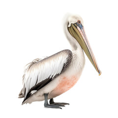 Pelican bird isolated on a transparent background, Generative ai 
