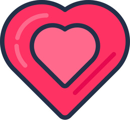 Online Business Heart Outline Stroke Icon