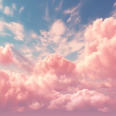 Pastel sky with soft clouds is great for backgrounds. (Generative AI)