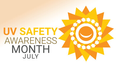 UV safety awareness month. background, banner, card, poster, template. Vector illustration.