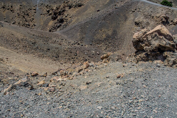volcanic landscape of the island of Santorini