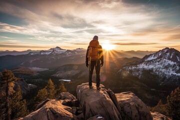 Fototapeta premium sunrise in the mountains