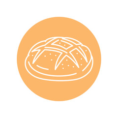 Bread black line icon. Bakery.