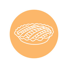 Sweet pie black line icon. Bakery.
