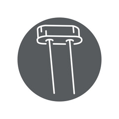 Gunn diode black line icon. Pictogram for web page