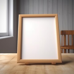 picture frame mockup on a table