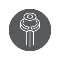 Laser diode VCSEL black line icon. Pictogram for web page