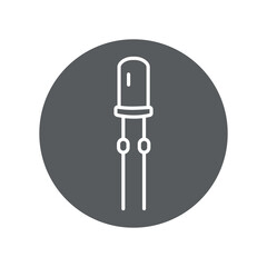 Light Emitting Diodes black line icon. Pictogram for web page