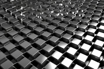 Fototapeta premium 3d metal cubes pattern