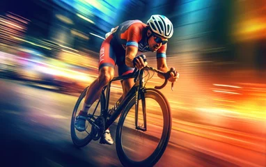 Foto op Plexiglas person riding a cycle in speed © Omkar