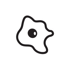 Fried egg vector icon. Fried egg flat sign design. Egg symbol pictogram. UX UI icon