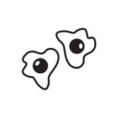 Fried egg vector icon. Fried egg flat sign design. Egg symbol pictogram. UX UI icon
