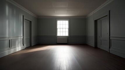 Empty room which just needs to be arranged for a homely environment or an office, but it is also a perfect location for a gallery. Generative AI Technology 