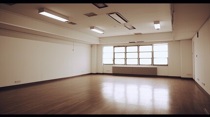 Obraz premium Empty room which just needs to be arranged for a homely environment or an office, but it is also a perfect location for a gallery. Generative AI Technology 