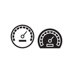 Vector meter flat icon. Gauge vector icon. Speedometer measurement sign. Gauge symbol pictogram. UX UI icon