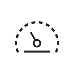 Vector meter flat icon. Gauge vector icon. Speedometer measurement sign. Gauge symbol pictogram. UX UI icon