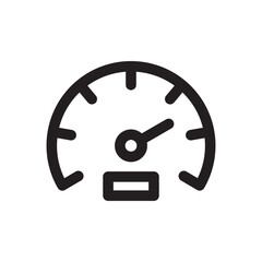 Vector meter flat icon. Gauge vector icon. Speedometer measurement sign. Gauge symbol pictogram. UX UI icon