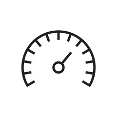 Vector meter flat icon. Gauge vector icon. Speedometer measurement sign. Gauge symbol pictogram. UX UI icon