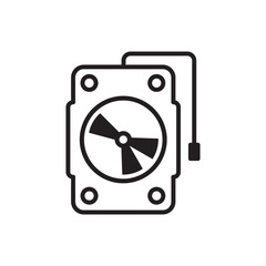 Hard drive vector icon. External hard disk icon. Hard disk drive flat sign design. Sata symbol pictogram. UX UI icon 